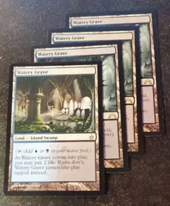 4x Watery Grave rare land cards - Gatecrash & Ravnica City of Guilds - NM/VG - Picture 1 of 1