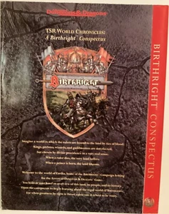 Póster mapa lanzamiento promocional juego de rol Advanced Dungeons & Dragons Birthright COMO NUEVO - Imagen 1 de 5