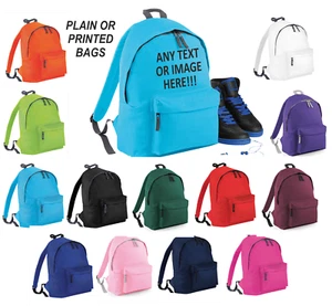 Personalised Kids Backpacks - ANY TEXT/LOGO - Ideal for School, Travel, Sports - Picture 1 of 14