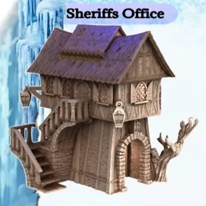Sheriff's Office Medieval Town - The Frost 28mm Wargame/RPG/AOS/LOTR/DnD Terrain - Bild 1 von 4