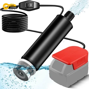 Portable Water Transfer Pump for Milwaukee M18 Battery, 500GPH 100W 16Ft Cord .. - Picture 1 of 9