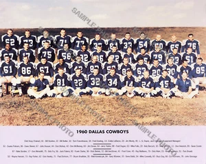 1960 DALLAS COWBOYS INAUGURAL FIRST FOOTBALL TEAM 8X10 PHOTO - Picture 1 of 1