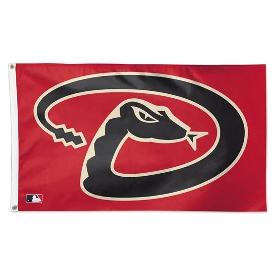 ARIZONA DIAMONDBACKS RATTLESNAKE LOGO 3'X5' DELUXE FLAG NEW WINCRAFT 🐍 - Image 1 of 1