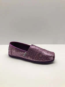 TOMS Women's Pink Moroccan Glitter Slip On Shoes Size Y3 - Picture 1 of 7