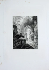 Jakob Götzenberger Baden-Baden Trinkhalle Märchen Erotik Reh Jäger Jagd Zwerge - Picture 1 of 1
