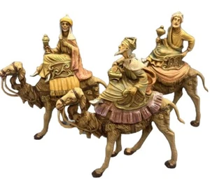 Fontanini Depose Italy 3 Wiseman Magi Kings On Camels Christmas Nativity 1983 - Picture 1 of 10