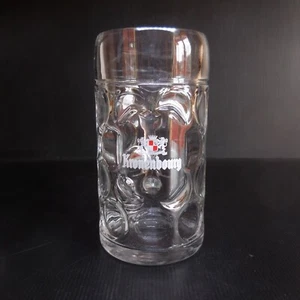 Kronenbourg Beer Mug 1L Transparent Glass Brewer 1664 SB AUSTRIA N7448 - Picture 1 of 12