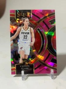 2023-24 PANINI SELECT PREMIER 151 WNBA CAITLIN CLARK RC PRIZM HIELO ROSA AGRIETADO - Imagen 1 de 2