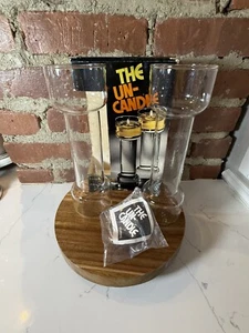 NEW VTG THE UN-CANDLE FLOATING PYREX CANDLE SET 9", #124 w/Wicks, Made NY USA - Picture 1 of 8