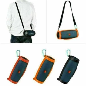 Silicone Storage Carry Case Bag +Strap +Carabiner for JBL charge4 Audio Speaker - Picture 1 of 14