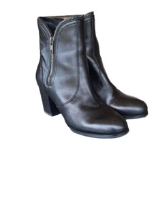Jo Mercer Black Leather Ankle Boots In VGC size 5 - Picture 1 of 5