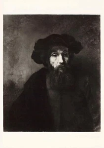 Rembrandt, "A Jewish Rabbi" National Gallery London, 4 x 6 Art PC - Picture 1 of 2