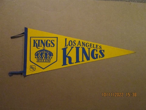 NHL Los Angeles Kings Vintage Circa 1967-68 Team Logo Hockey Pennant Cover