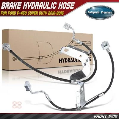 Manguera hidráulica de freno delantera izquierda y derecha 2 piezas para Ford F-450 Super Duty 2010-2016 Foto 1 de 4