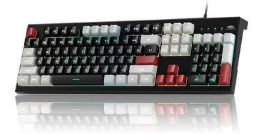Creamy Keyboard,K2 Keyboard Wired RGB Backlit 104 Waterproof Ergonomic Keyboa... - Image 1 of 4