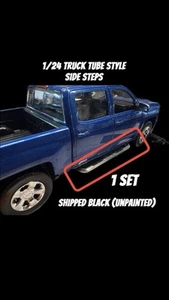 1/24 UNIVERSAL TRUCK TUBE STYLE SIDE STEPS RUNNING BOARDS POLICE FIRE 1 PAIR BLK - Picture 1 of 5