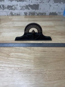 Vintage Starrett No. 491 Combination Square Protractor Head & Steel Rule - Picture 1 of 5