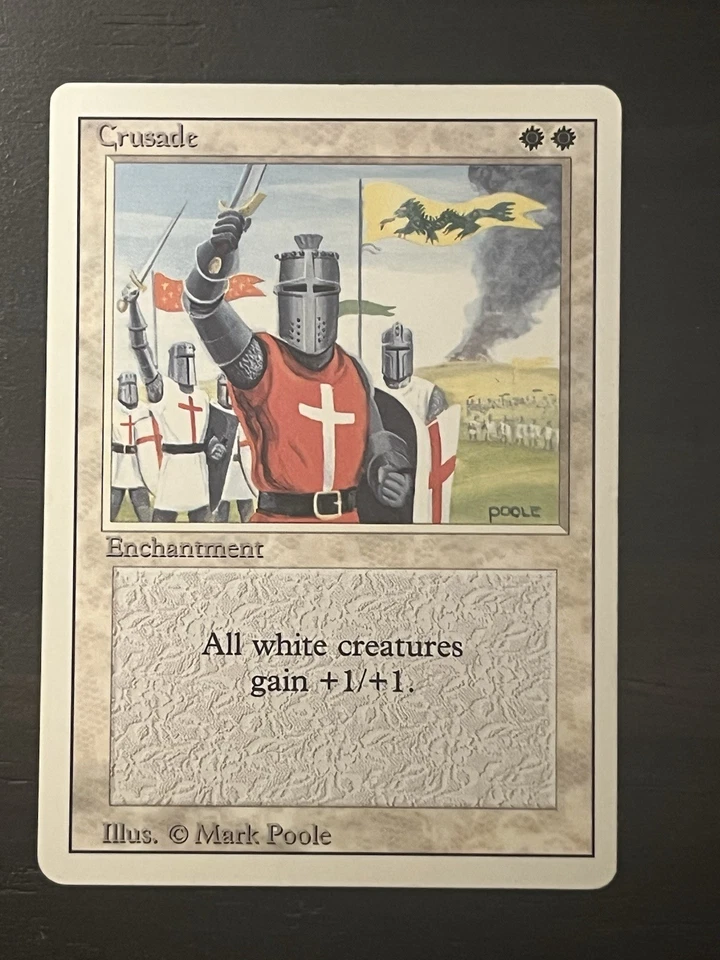 MTG Crusade Revised Edition Regular Rare - BANNED card Heavy Play - Image 1 of 2