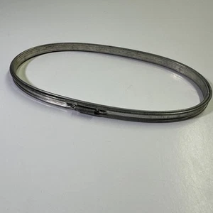 Vintage OVAL Metal Embroidery Hoop 9x5" Spring Tension Cork Lined Made in USA - Picture 1 of 11