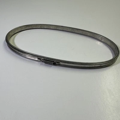Vintage OVAL Metal Embroidery Hoop 9x5"  Spring Tension Cork Lined Made in USA - Image 1 of 4