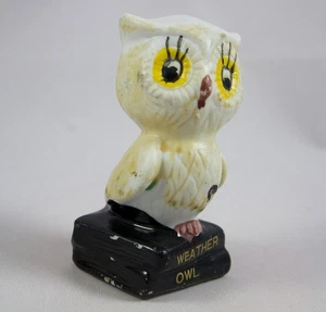 Estatuilla vintage de búho meteorológico de porcelana pintada a mano de los años 70 JB Taiwan 3,5" - Imagen 1 de 4