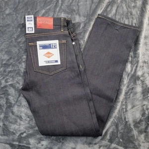 Neu mit Etikett United Stock Dry Goods Herrenjeans 34 schmale Passform Raw Indigo Selvage Japan Den - Bild 1 von 17