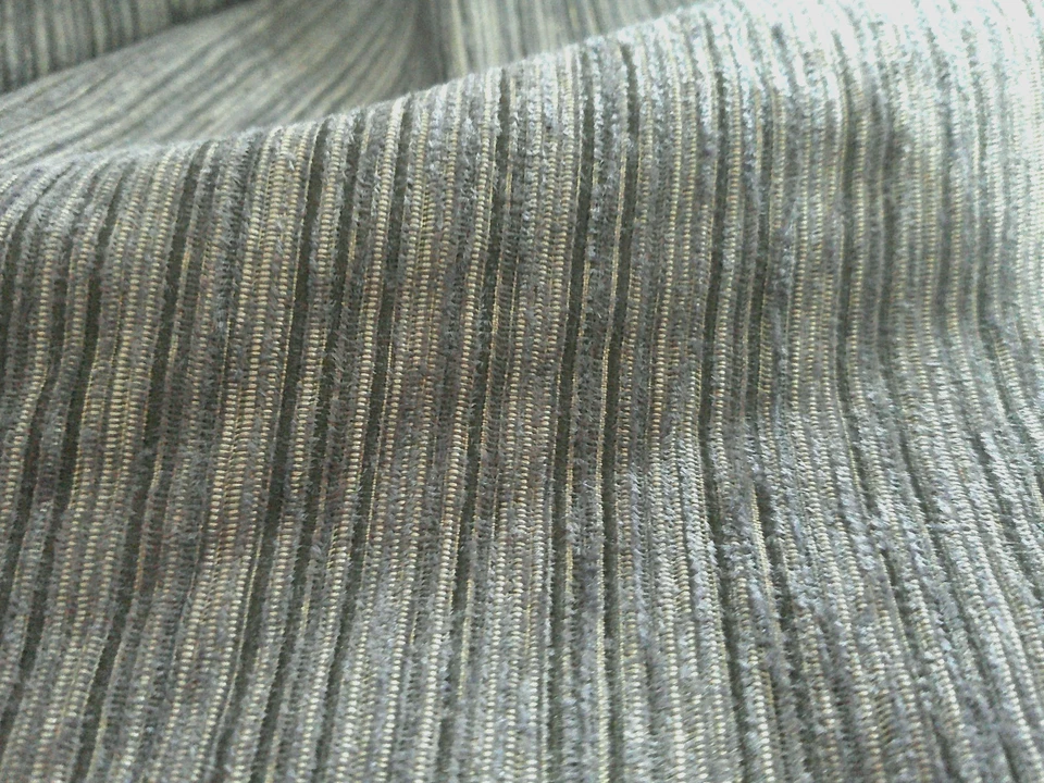 Tela de rendimiento a rayas de terciopelo elevado azul/negro/blanco elegante elegancia por comprar Foto 1 de 4