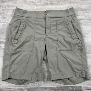 Athleta Shorts Damen Größe 6 grau/grün Trekkie Bermuda 2.0 Ripstop Reißverschlusstaschen - Bild 1 von 9
