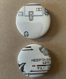 x2 Pokemon Rot & Blau Kanto Region Videospiel Button Pin/Abzeichen - Bild 1 von 6