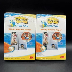 2-Packages 3M Post-It Digital Sticky Picture Paper For Inkjet/Photo Printers 4x6 - Picture 1 of 2