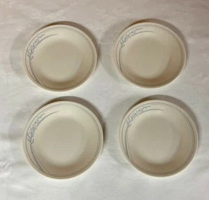 Lote de 4 platos de postre/pan y mantequilla Corelle Blue Lily arenisca 6 3/4" usados en excelente estado - Imagen 1 de 5