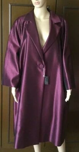 Wool and silk duster MARINA RINALDI Woman, bordeaux color, size 25 Spolverino - Bild 1 von 11
