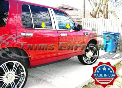 2003-2010 Ford Explorer/07-10 Sport Trac 4Pc Window Sill Trim Accent Overlay - Image 1 of 4