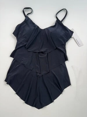 Traje de baño Tankini acolchado con cuello en V negro talla 10 Magicsuit para mujer nuevo con etiquetas Foto 1 de 4