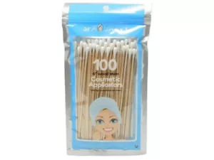 Spa Savvy 6 Inch Wood Stem Q Tip Cosmetic Detail Applicators Makeup Blender - Picture 1 of 5