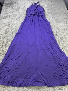Marc Bouwer Dress Women 4 Purple Silk Sleeveless Rhinestone Embellish Cocktail - Picture 1 of 11