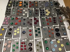 100 Cards of Vogue Star Italian Collection Buttons. Assorted Designs And Colours - Picture 1 of 6