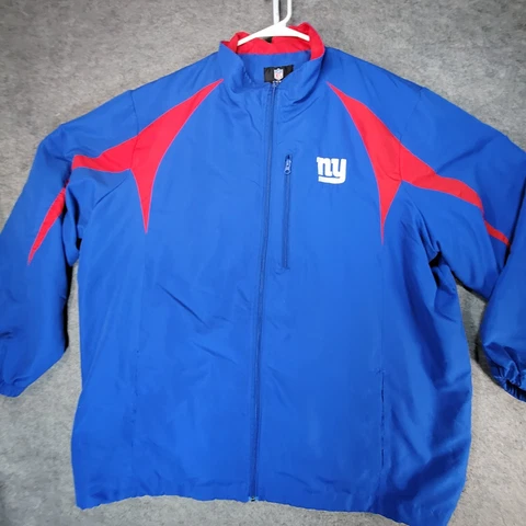 New York Giants Jacket Mens 3XL Blue Red NFL Team Windbreaker Cover