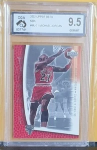 2001-02 cubierta superior Michael Jordan MJ's espalda MJ-71 Bulls grado CGA 9,5 gema como nuevo - Imagen 1 de 1
