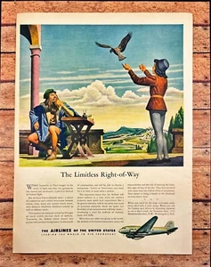 Air Transport Association Leonardo da Vinci Vintage Print Ad 1944 - Picture 1 of 5
