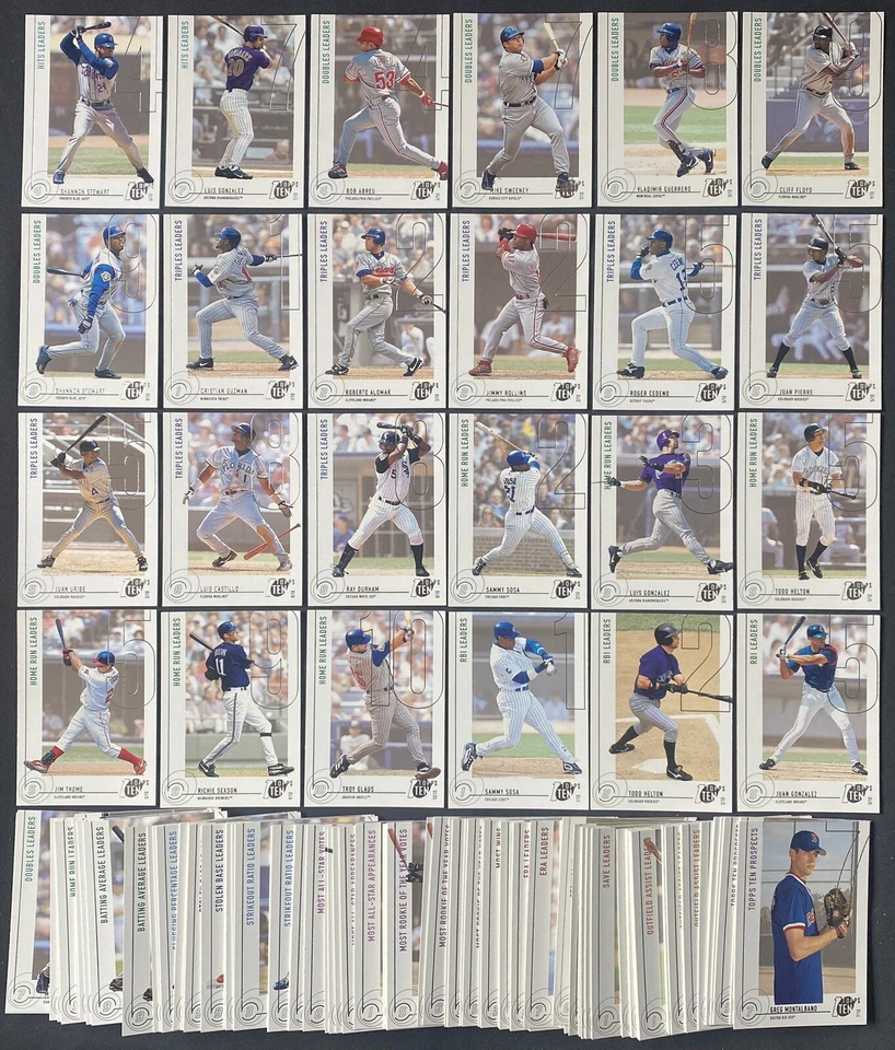 2002 Topps Ten - Baseball Cards - Complete Your Set - You Pick - Image 1 of 1