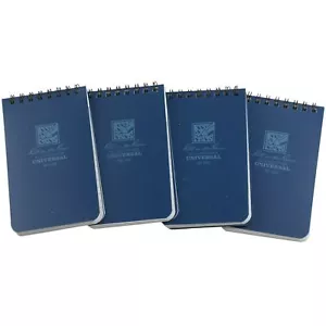 Rite in the Rain Top Spiral Notebook 3" x 5" Blue All Weather 4 Pack - Picture 1 of 1