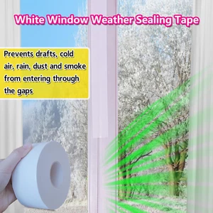 White Window Weather Sealing Tape, Waterproof Window AC Air Conditioner Seali... - Picture 1 of 7