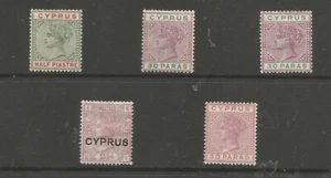 CYPRUS MINT VICTORIAN SELECTION OF 5 ,see scans - Picture 1 of 2
