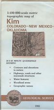 USGS Topographic Map KIM Colorado New Mexico Oklahoma 1989 -100K-