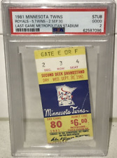 9/30/81 Met Metropolitan Stadium Last Regular Season Twins Game PSA Ticket Stub