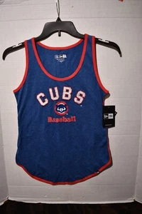 Camiseta sin mangas Chicago Cubs genuina MLB New Era azul envejecida pequeña nueva con etiquetas - Imagen 1 de 6