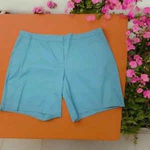 LAND 'N SEA Womens 24W Turquoise Shorts Pockets Bermuda 9" Inseam NWT - Picture 1 of 11