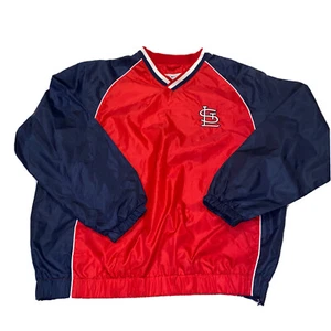MLB General Merch St Louis Cardinals Pullover Side-Zip Windreaker L Jacket G-III - Picture 1 of 10