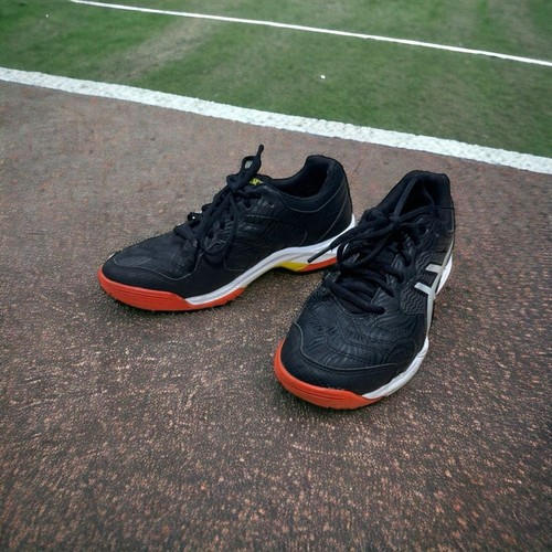 ASICS Gel Dedicate 6 Scarpa Tennis Uomo Nero Argento Campo Tg 6 1 2 M 7 1 2 Donna